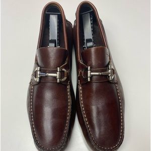 Salvatore Ferragamo Men’s Parigi  Burgundy Gancio Bit Driving Loafers 9 1/2 D